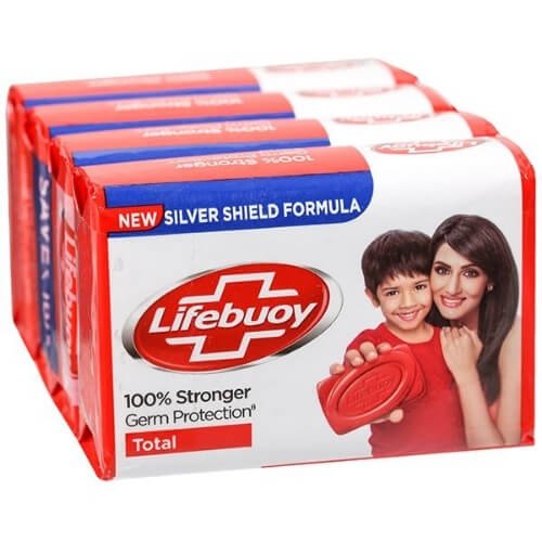 Lifebuoy Total 10 Germ Protection Soap, (4 x 125gm)