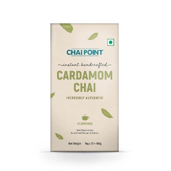 CHAI POINT Instant Tea | Incredibly Authentic | Elaichi Flavor | 10 Sachets | Elaichi Tea | Instant Tea Premix Tea| Assam Tea| Elaichi Premix Chai (Pack of 1)