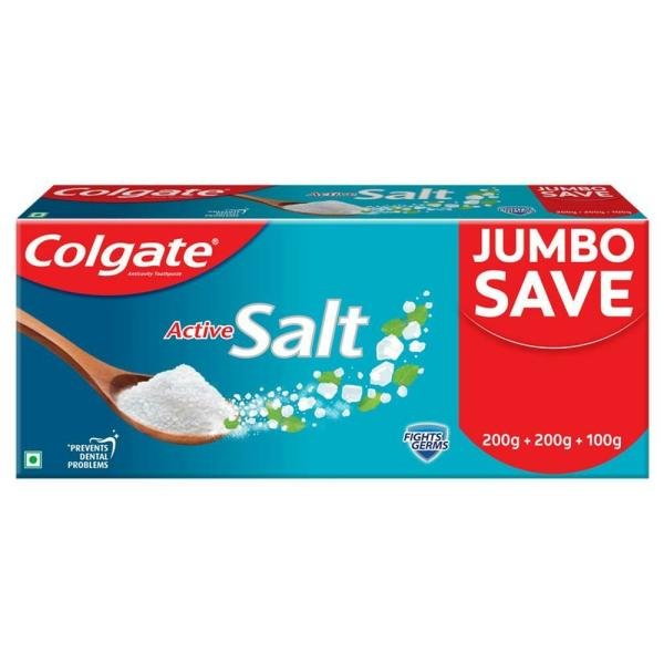 Colgate Active Salt Anticavity Toothpaste (200 + 200 + 100) g