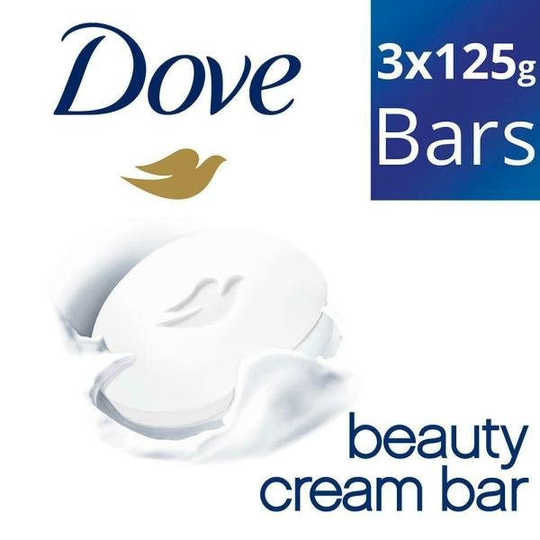 Dove Cream Beauty Bathing Bar 125 g (Pack of 3)