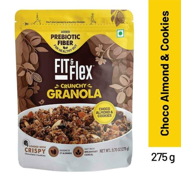 fit flex choco almond cookies crunchy granola 275 g product images o492369716 p590795431 0 202203170353