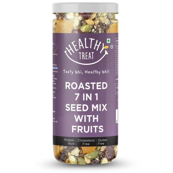 Healthy Treat Roasted 7 in 1 Seed Mix with Fruits (150 gm) | Immunity Booster Trail Mix | Gluten Free, Vegan