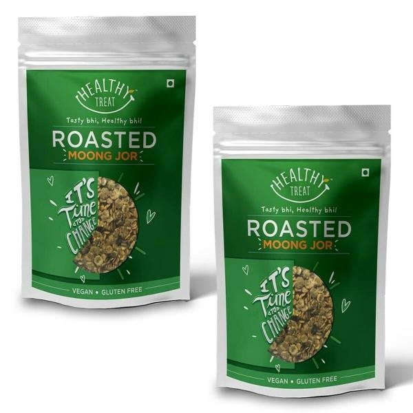 Healthy Treat Roasted Moong JOR Combo 300 gm (Pack of 2, 150 gm Each) | Gluten Free, Vegan