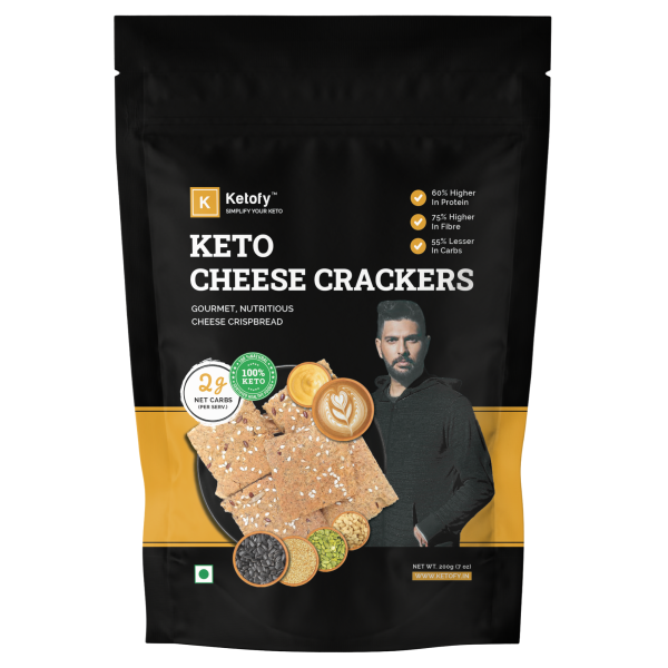 Ketofy – Keto Cheese Crackers (200g) | Gourmet, Nutritious Keto Crisp-Bread | Keto Snacks