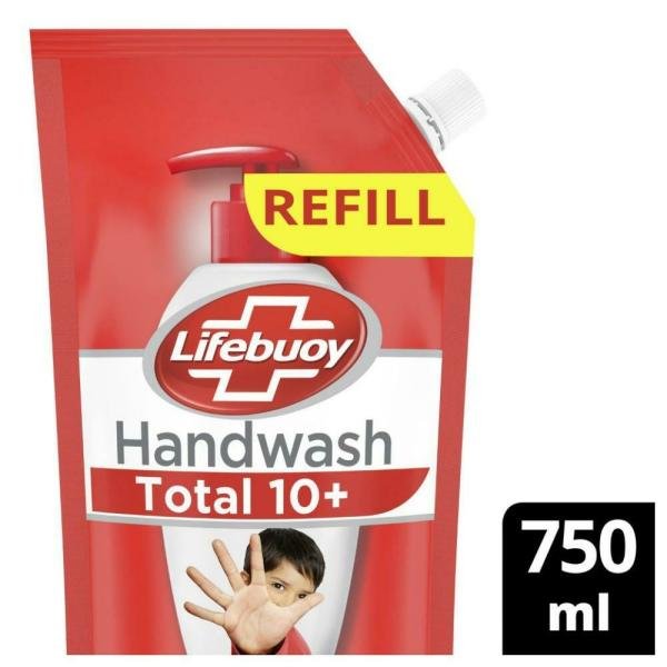 Lifebuoy Total 10+ Activ Silver + Formula Handwash Refill 750 ml (Buy 1 Get 1 Free)