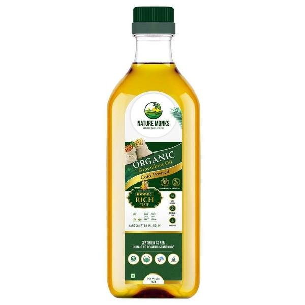 Nature Monks Organic Cold Pressed Groundnut Oil 1 L