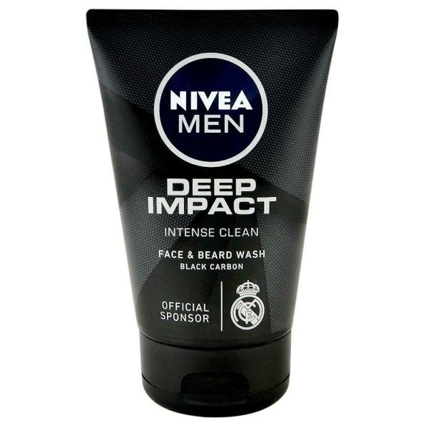 nivea men deep impact black carbon intense clean face beard wash 100 g product images o491432560 p491432560 0 202203150438