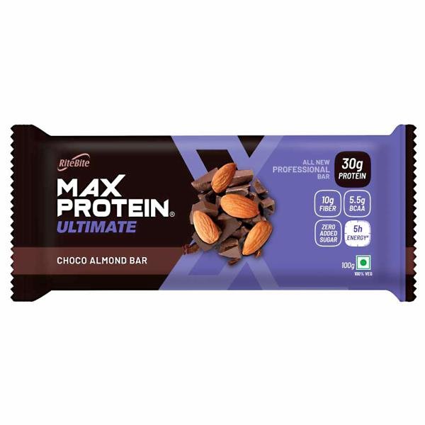 ritebite max protein professional choco almond meal replacement bar no added sugar 100 g 0 20210720