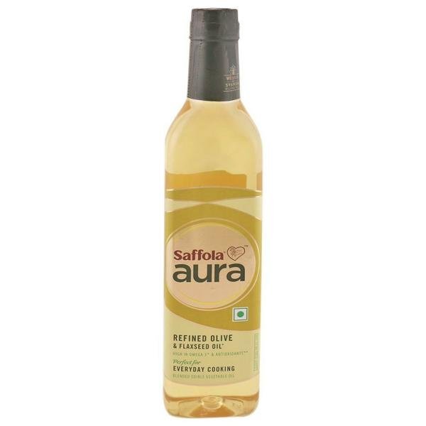 saffola aura refined olive flaxseed blended oil 500 ml product images o491321452 p491321452 0 202203152235