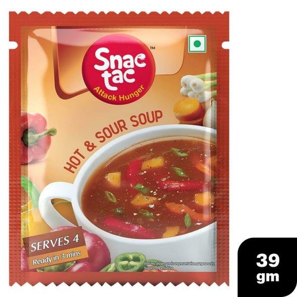 Snac tac Hot & Sour Instant Soup 39 g (Pouch)