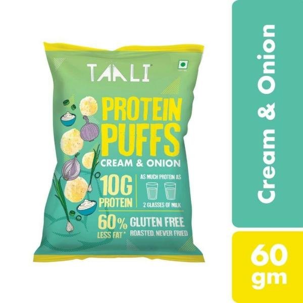 Taali Cream & Onion Protien Puffs 60 g