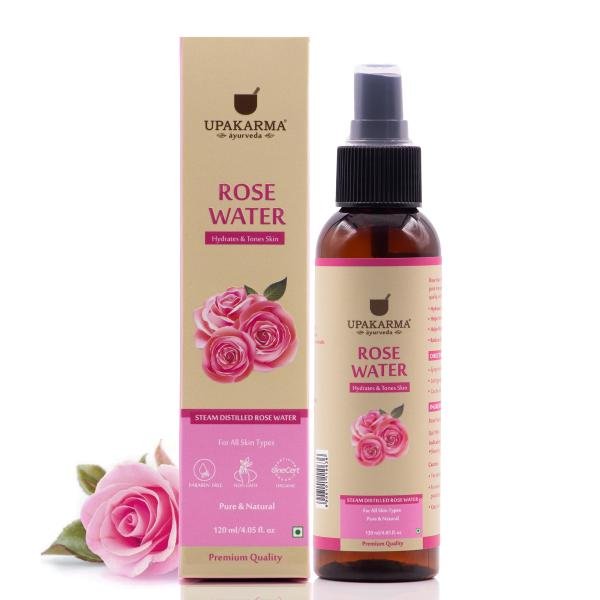 UPAKARMA Ayurveda Rose Water Spray Gulab Jal For Face 120 ml