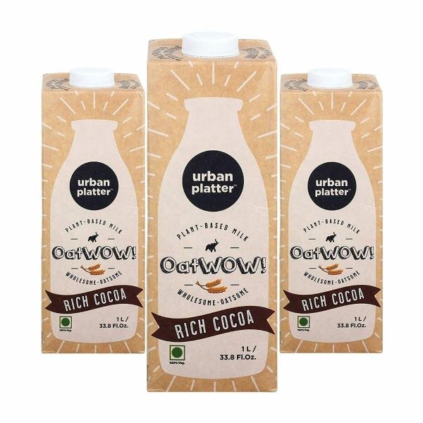 urban platter oatwow rich cocoa 1l pack of 3 dairy free oat beverage sugar free rich chocolate flavour lactose free product images orv75nyroei p596386264 0 202212151407