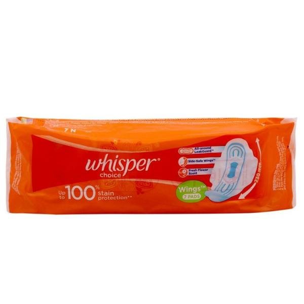 Whisper Choice Sanitary Napkin with Wings (Regular) 7 pads