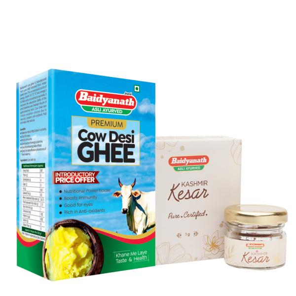 baidyanath jhansi premium cow desi ghee1kg with kashmir kesar1g family pack product images orvrjs3zvia p595788885 0 202211281901