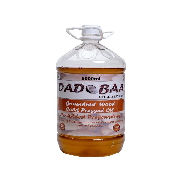 Dadobaa Groundnut Wood Pressed Oil 5000 ml + Free Coconut Wood Pressed Oil 50 ml