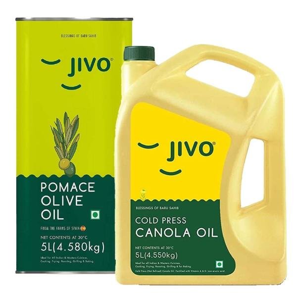 jivo canola cold press edible oil 5 litre jivo pomace olive oil 5 litre pack of 2 product images orvcy8hvn3w p592059671 0 202210261338