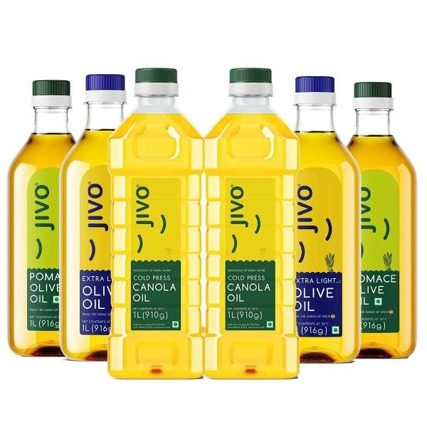 jivo canola oil extra light olive oil and pomace olive oil 2 ltr each combo product images orvkioseksc p593557083 0 202210261249