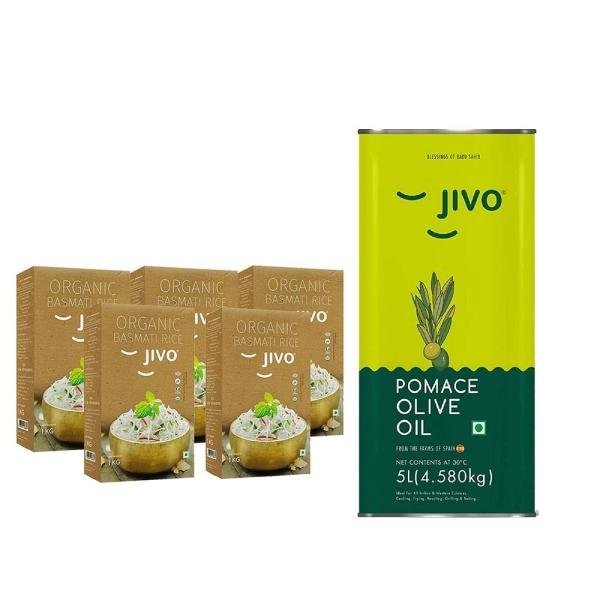 jivo pomace olive oil 5l jivo organic long grain basmati rice 1 kg pack of 5 product images orvjuaoj35w p593791772 0 202209152205