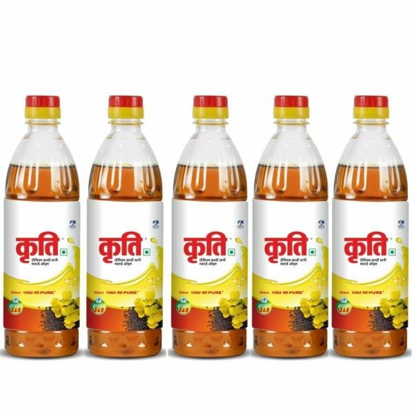 Kriti Refined Mustard Oil 500 ML Bottle (Pack of 1)