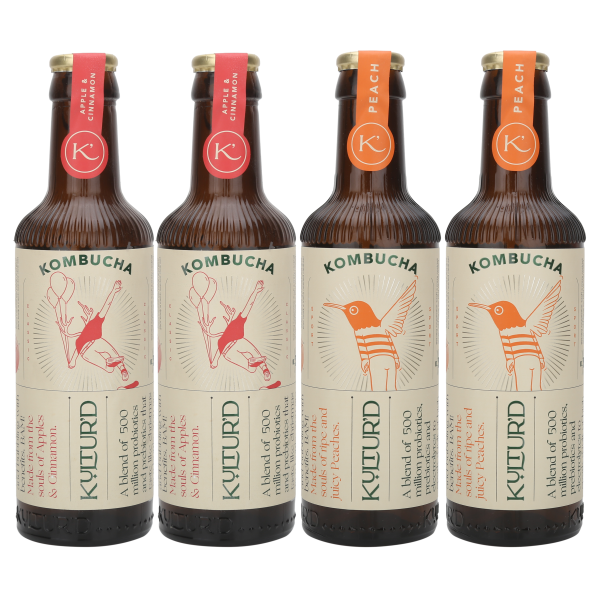 kultur d kombucha peach apple cinnamon 220 ml pack of 4 fizzy fermented tea product images orvpacutsff p595434203 0 202211182201