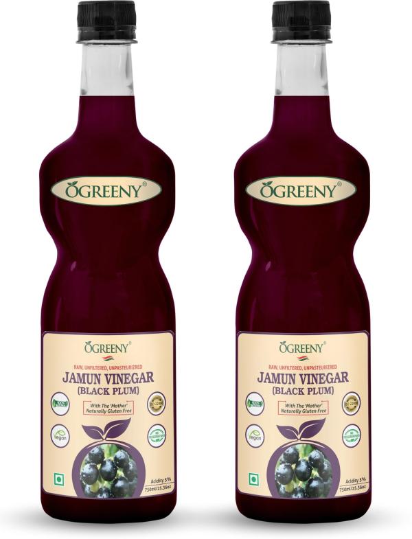 ogreeny jamun vinegar with mother raw 750 ml each pack of 2 product images orvqeohqfx1 p594697583 0 202210201831