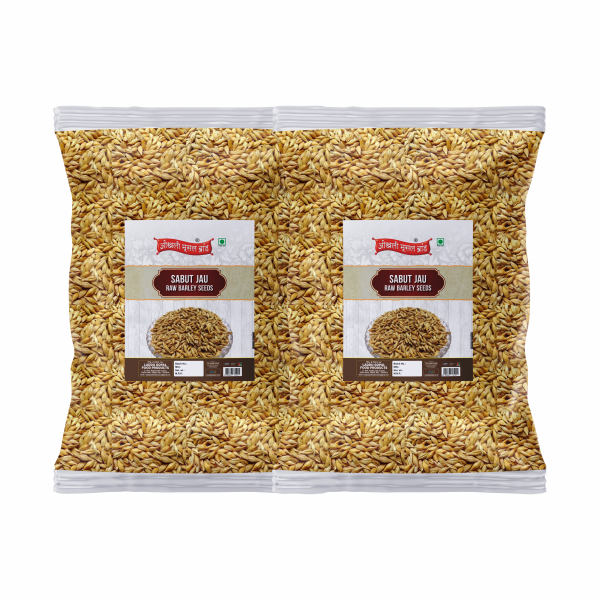 Okhli Musal Brand Akwa Shekhawati Sabut Jau|Barley Whole|Organic|With Fibre, Vitamins & Minerals-5960g(2980g*2Pkt)