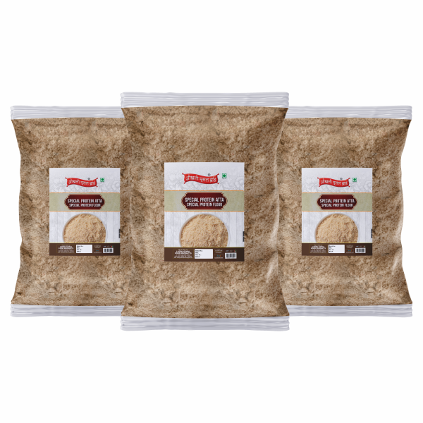 Okhli Musal Brand Delhi Sultanate Secrete Special Protein Atta/Flour Stone Ground Flour Atta Super Food-2940g(980g*3Pkt)