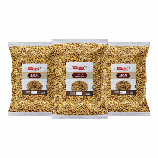 Okhli Musal Brand Hordeum Vulgare Whole|Sabut Jau/Barley Whole/Sabut Jaun Whole Anaj|Rich in Dietary Fiber-5940g(1980g*3Pkt)