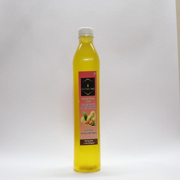 PSLV EDIBLE OILS – Naturally Filtered A GRADE Wooden Chekku Groundnut Oil 1L