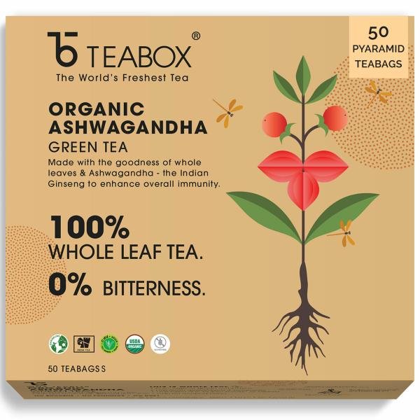 teabox ashwagandha green tea bags 25 pieces for immunity boosting improved memory made with 100 whole leaf natural ashwagandha cardamom 2 free samples included product images orv4wmwa7a9 p591264679 0 202205100754