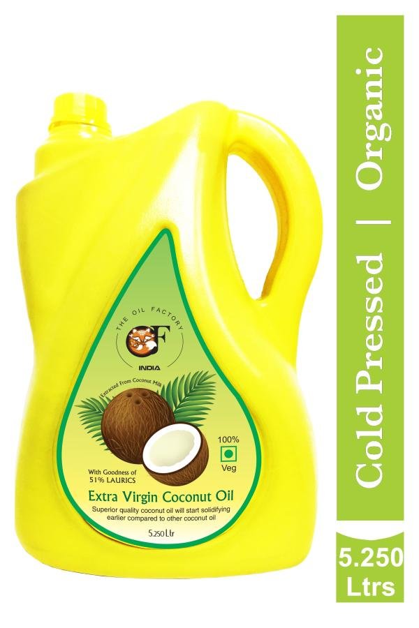 The Oil Factory Cold Pressed Virgin Coconut Oil – 5.25 LTR